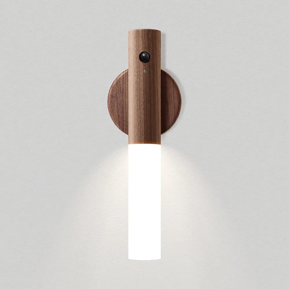 Créatif Intelligent Auto PIR détecteur de mouvement LED Rechargeable magnétique veilleuse bois applique murale armoires de cuisine lampe