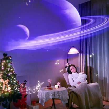 Projecteur de planétarium galaxie 32 en 1, veilleuse de ciel étoilé avec Bluetooth, projecteur d'étoiles de musique, lampe LED pour décoration de chambre d'enfants