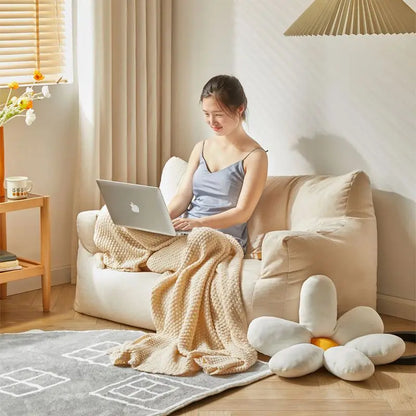 Sofá perezoso, Mini bolsa de frijol de tela, asiento individual informal, dormitorio de dibujos animados, sofá individual doble para balcón, Tatami de lectura, muebles para el hogar