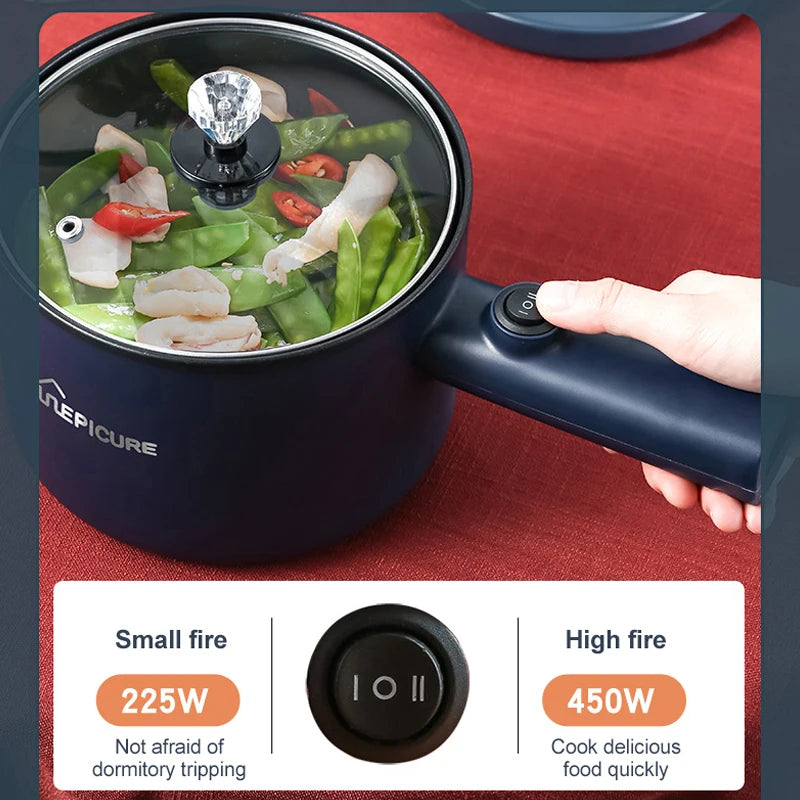 Multifunction Cooker 1.8L Household Single/Double Layer Hot Pot Electric Rice Cooker Student Dormitory Mini Non-stick Pan Pots