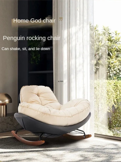 Lazy Couch Penguin Rocking Chair Adult Lounge Snail Balcony Home Indoor Leisure Rocking Chair  Lounge Chair Rocking sofa