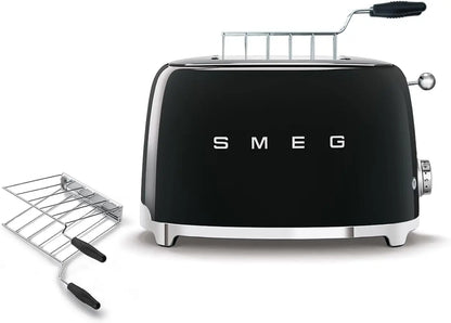 Grille-pain SMEG 2 tranches avec grilles à sandwich, noir