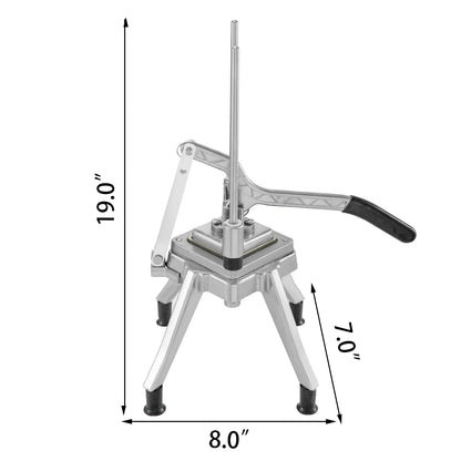 VEVOR-cortador comercial de frutas y verduras, cortador Manual de 6mm, 9mm y 12,7mm con hoja para el hogar, cortador de alimentos para patatas y tomates