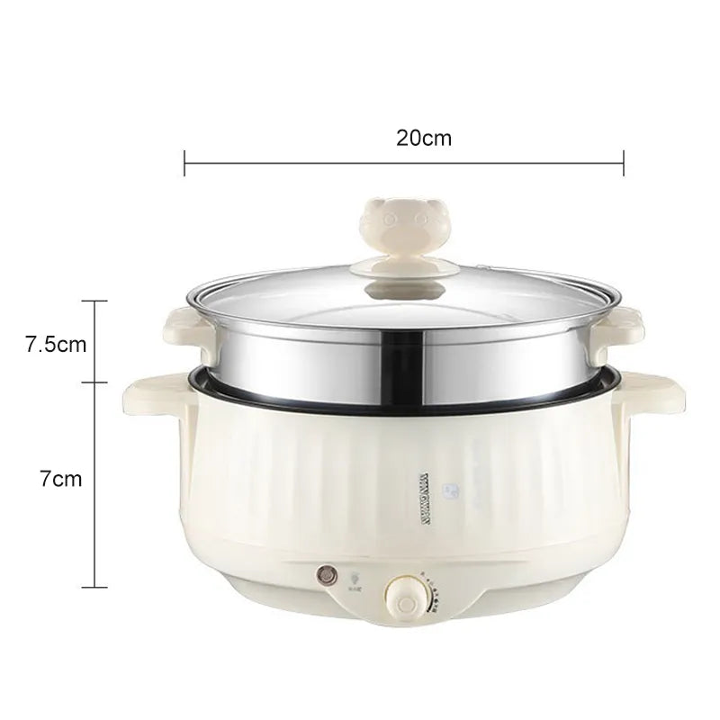 Electric Cooker Dormitory Multi Cooker Household Multicooker for Hot Pot Cooking and Frying and Steak Office Easy Cooking 220V