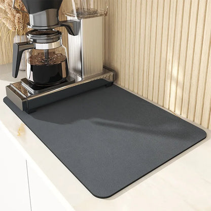 Tapete absorbente de cocina grande superabsorbente, tapete antideslizante para secar platos de café, almohadilla para escurrir el baño de secado rápido, tapete para vajilla