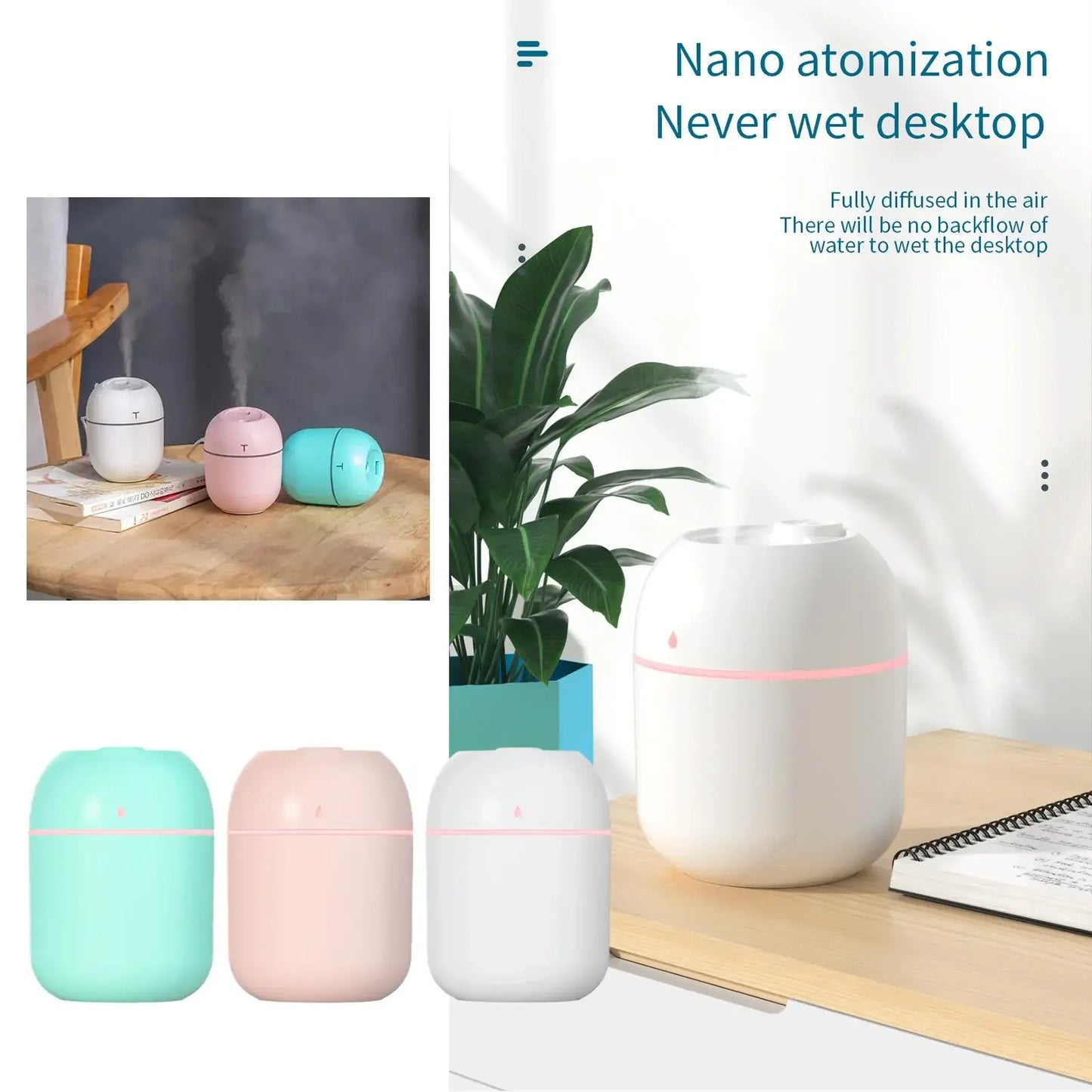 USB Aroma Diffuser Humidifier Sprayer Portable Home Appliance 220ml Electric Humidifier Desktop Home Fragrance Perfumes Perfume