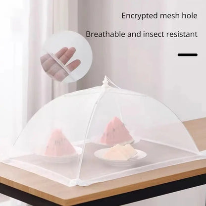 1pc White Square Folding Food Cover Outdoor and Indoor Dust-proof Anti-termite Fly-proof And Insect-proof Food Cover