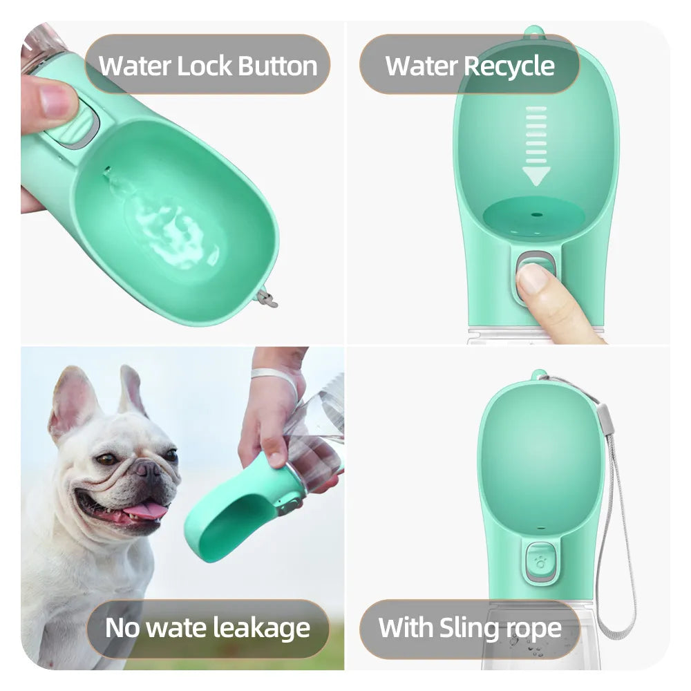 Bouteille d'eau Portable pour petits et grands chiens et chats, bols à boire étanches pour la marche en plein air, fournitures pour Chihuahua et bouledogue français