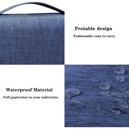 Neceser portátil con gancho colgante impermeable para mujer, bolsa de almacenamiento de cosméticos para baño, estuche de maquillaje de viaje de gran capacidad para hombre