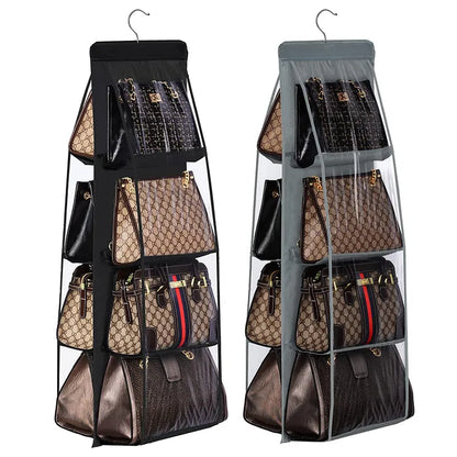 For Wardrobe Closet Transparent Storage Bag Hanging Handbag Organizer Door Wall Clear Sundry Shoe Bag with Hanger Pouch