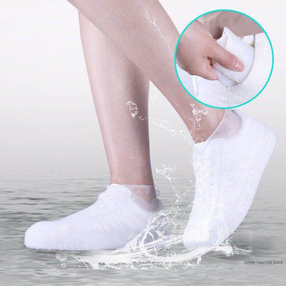 1 Pair Silicone WaterProof Shoe Covers S/M/L Covers Slip-resistant Rubber Rain Boot Overshoes Accessories For Outdoor Rainy Day