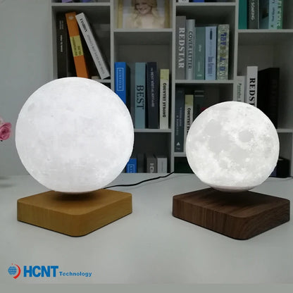 Levitating Luna Maglev Moon Lamp 3D printing Moon 14cm 18cm Three Color Adjustable Magnetic Levitation Moon Light Christmas Gift