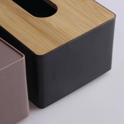 Tissue Box Napkin Holder Case Paper Box Container Bamboo Cover Solid Wood Hotel Storage Box Home Table Decoration