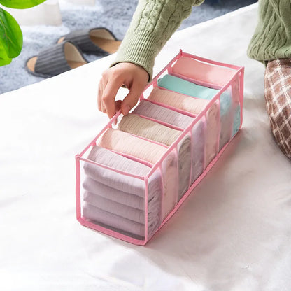 Closet Organizer Clothes Bras Socks Underwears Organizer Jeans T-shirt Drawer Storage Box Household Wardrobe Pants Storage Bag