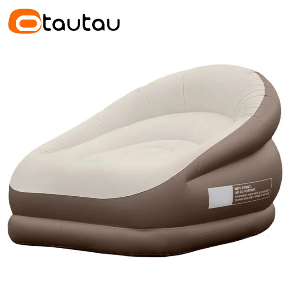 OTAUTAU-sofá inflable para exteriores con reposapiés, taburete otomano, muebles plegables portátiles para acampar, sillón reclinable Chasie SF101