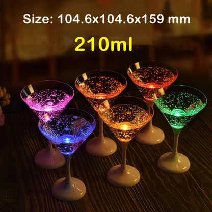 6 pièces/lot liquide actif LED tasse Champagne bière vin eau boisson Flash tasse lueur lumière clignotant tasses pour KTV fête Bars populaires