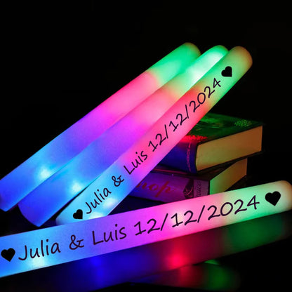 12/15/30/60Pcs LED Glow Sticks Bulk Colorful RGB Glow Foam Stick Cheer Tube Dark Light for Xmas Birthday Wedding Party Supplies