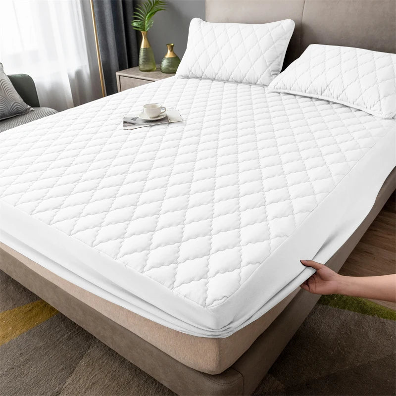 Housse de matelas imperméable, rembourrage épais, en tissu confortable, ensemble de draps, protection de matelas pour la maison