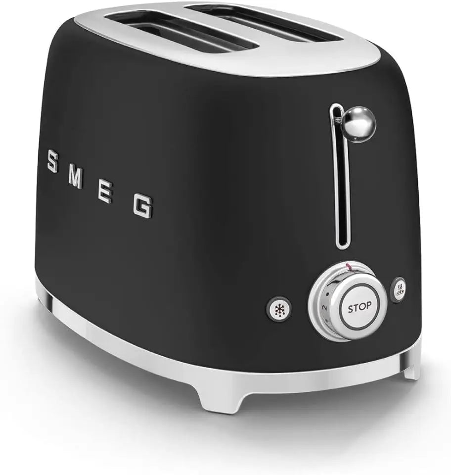 Tostadora retro SMEG de 2 rebanadas (negro mate)