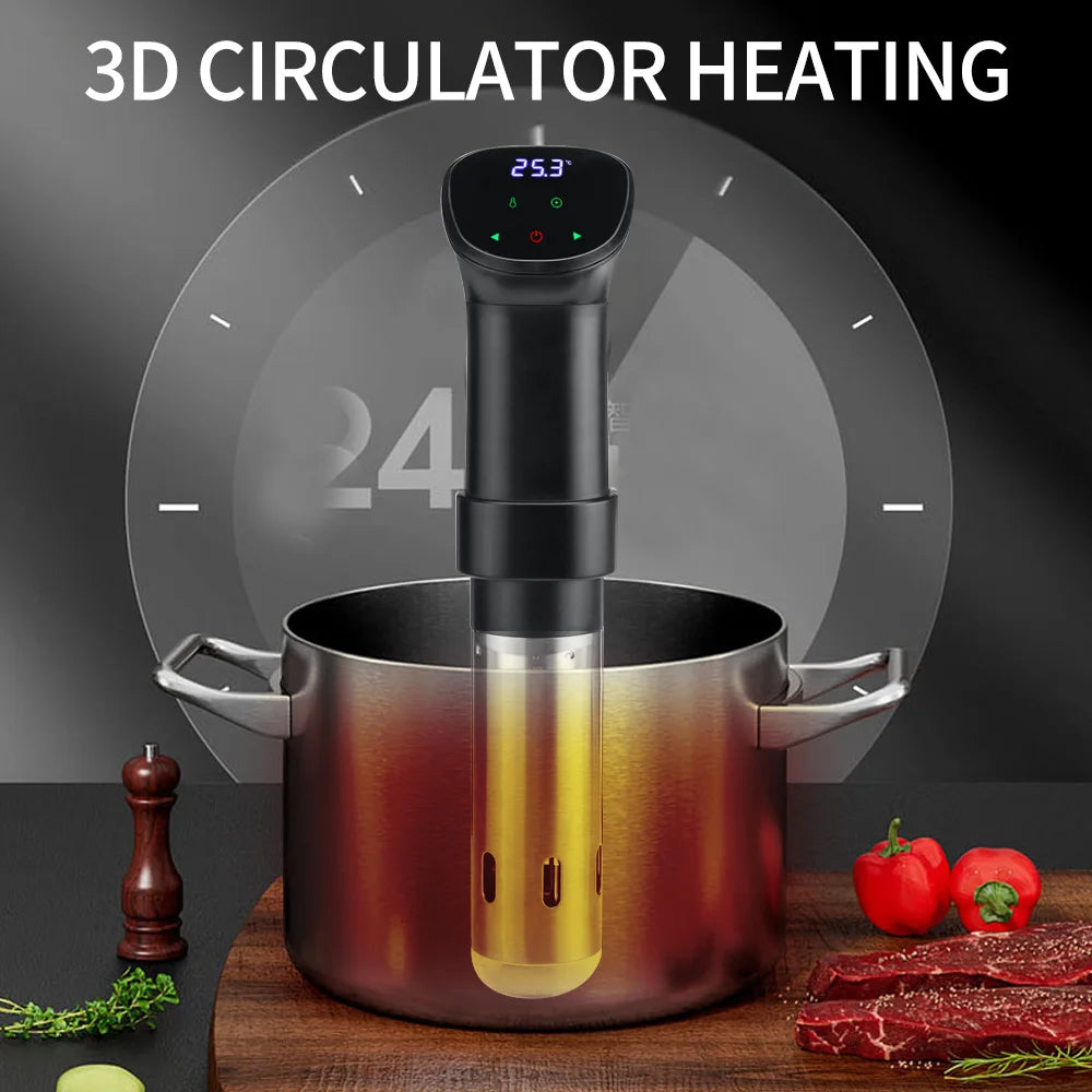 Circulador de Inmersión para cocina Sous Vide, resistente al agua IPX7, 1800W, cocción precisa con pantalla Digital LED, calentador de olla de cocción lenta