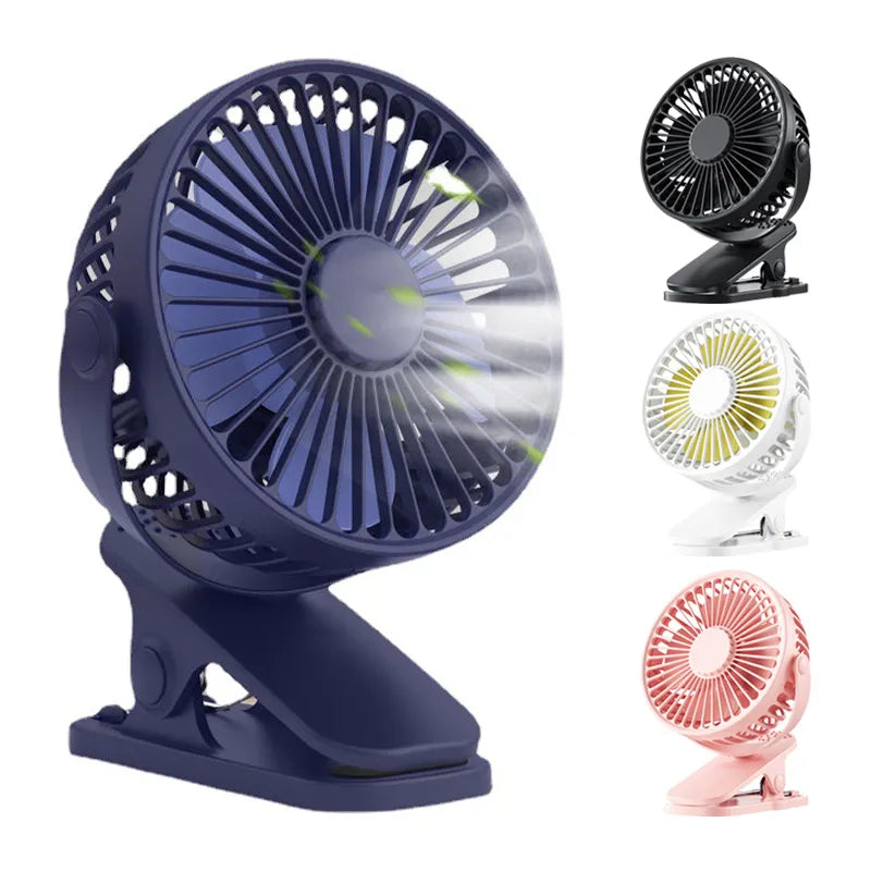 Mini Ventilador portátil USB con Clip, Ventilador eléctrico práctico y ultrasilencioso, recargable, para estudiantes, pequeño y bonito Ventilador de refrigeración