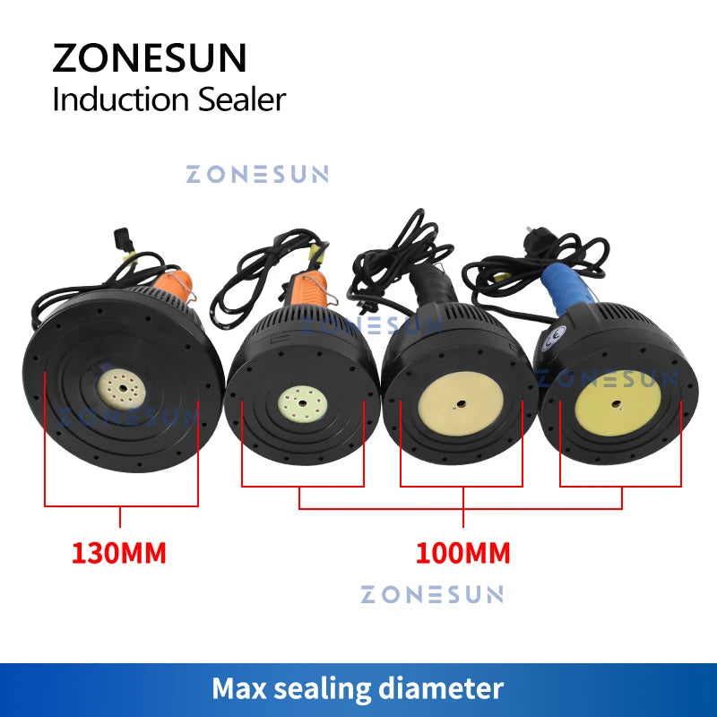 ZONESUN Handheld Induction Sealer Portable Electromagnetic Bottle Sealing Machine Aluminum Foil Lid Plastic Vial ZS-DL800