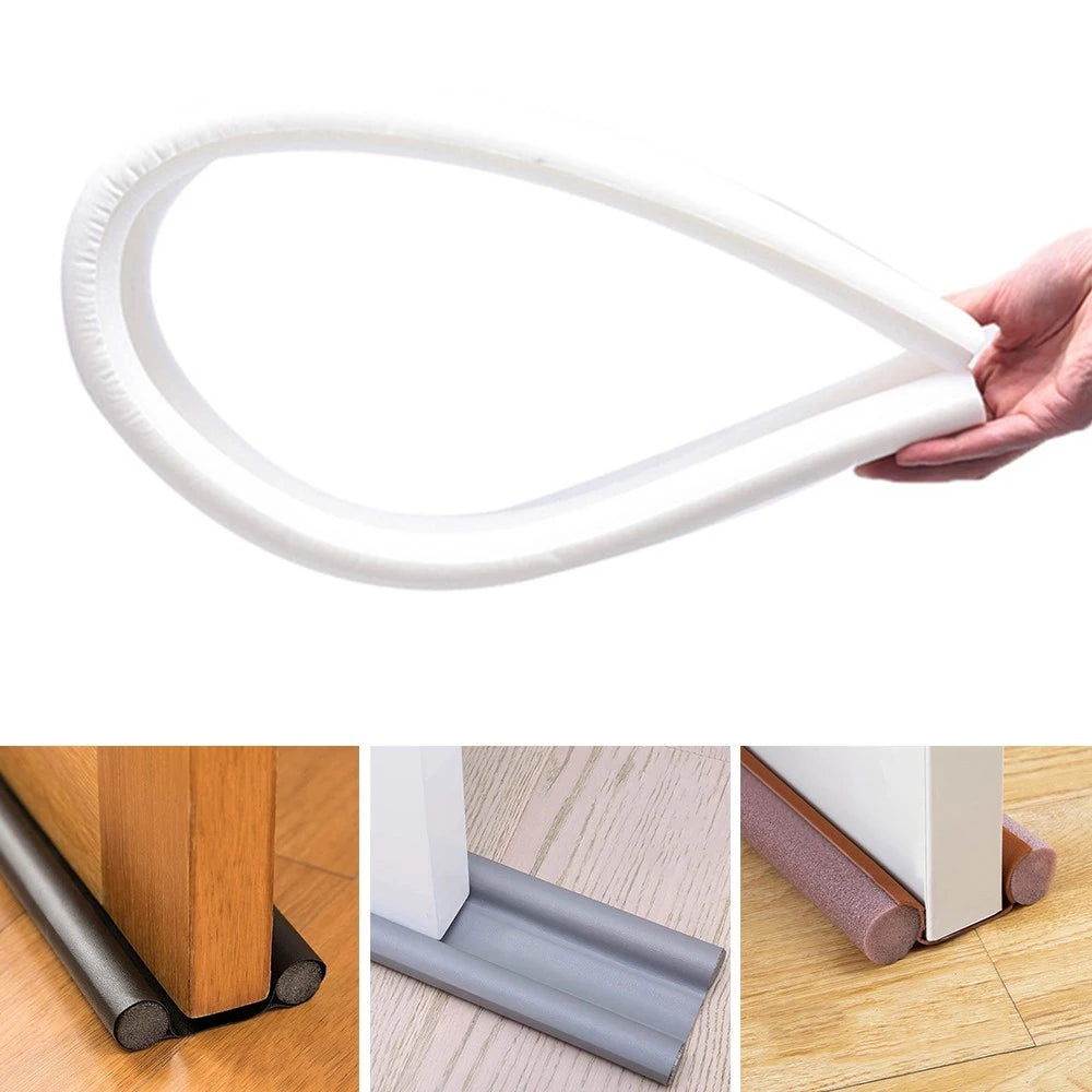 95*10cm Waterproof Seal Strip Draught Excluder Stopper Door Bottom Guard Double Silicone Rubber Seal Dustproof Soundproof