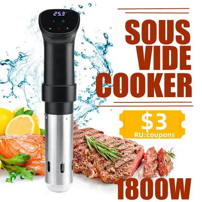 1800W IPX7 étanche Sous Vide cuiseur Sous Vide circulation d'immersion cuisson précise avec LED affichage numérique mijoteuse chauffage