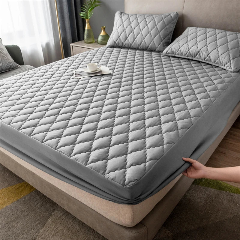 Housse de matelas imperméable, rembourrage épais, en tissu confortable, ensemble de draps, protection de matelas pour la maison