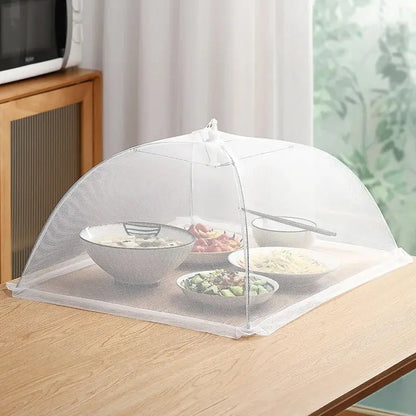 1pc White Square Folding Food Cover Outdoor and Indoor Dust-proof Anti-termite Fly-proof And Insect-proof Food Cover