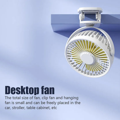 Portable USB Mini Handheld Clip Fan Convenient And Ultra-quiet Electric Fan Rechargeable Student Cute Small Cooling Ventilador