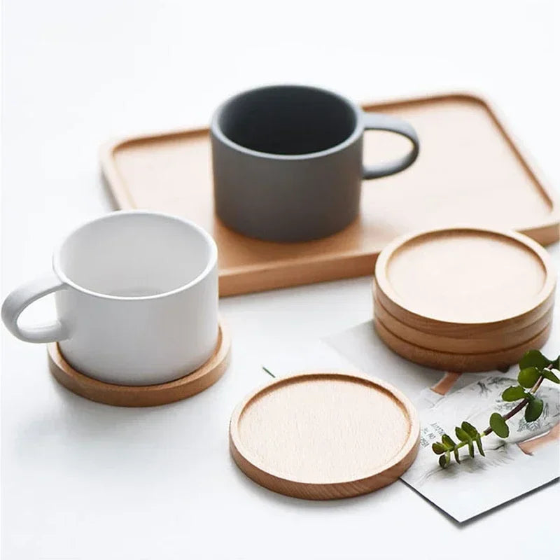 Plateau multi-bambou, soucoupe en bois, Pot de fleur, plateau de tasse, dessous de verre, assiette décorative de cuisine, dessous de verre créatif, tapis de tasse à café