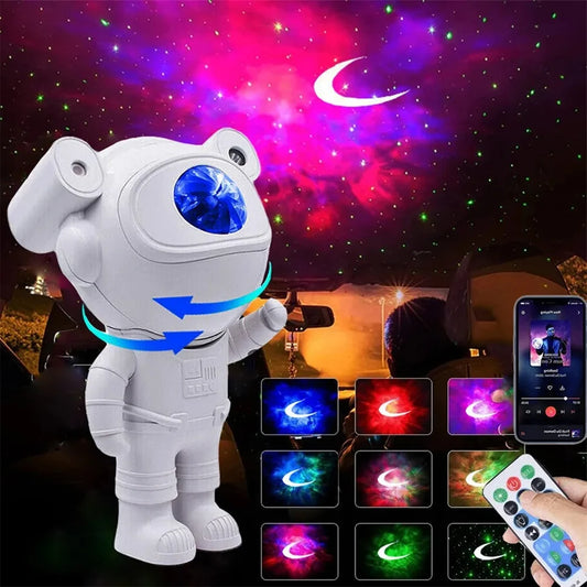 New Galaxy Star Projector Starry Sky Night Light Astronaut Lamp Home Room Decor Decoration Bedroom Decorative Luminaires Gift