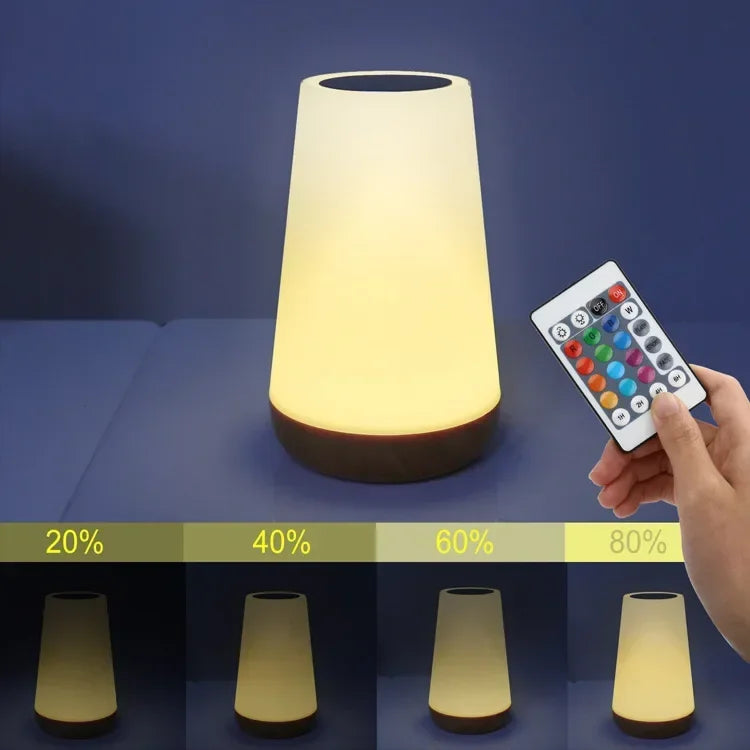 Xiaomi Night Lamp For Bedroom Bedside Usb Rechargeable Light RGB Remote Control Table Lamp Touch Dimmable For Children Room