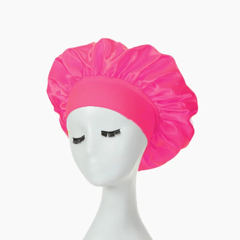 Bonnet à bande élastique unisexe pour chapeau de nuit à bords, bonnet de bain Extra Large en Satin soyeux, Bonnet de sommeil avec bande élastique de qualité supérieure