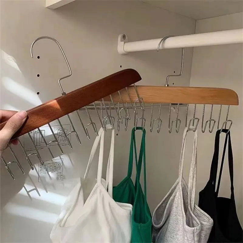 Multiple Hooks Women Storage Bra Hangers For Clothes Case Home Wardrobe Accessories Supplly Scarf Organizer Men Tie Belt Hangers