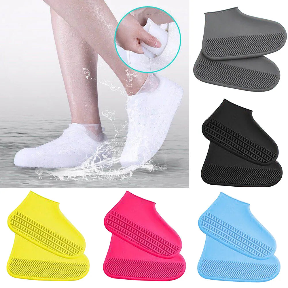 Couvre-chaussures imperméables en silicone, réutilisables, antidérapants, résistants à l'usure, couvre-chaussures de protection, bottes antidérapantes pour l'extérieur, les jours de pluie