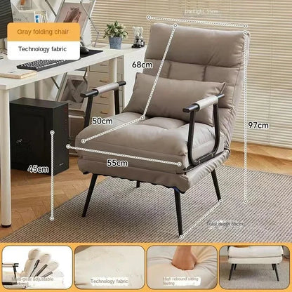 Korea Lunch Break Folding Sofa Bed Office Nap Artifact Integrated Dual-purpose Computer Chair Folding Recliner Sitting and Lying