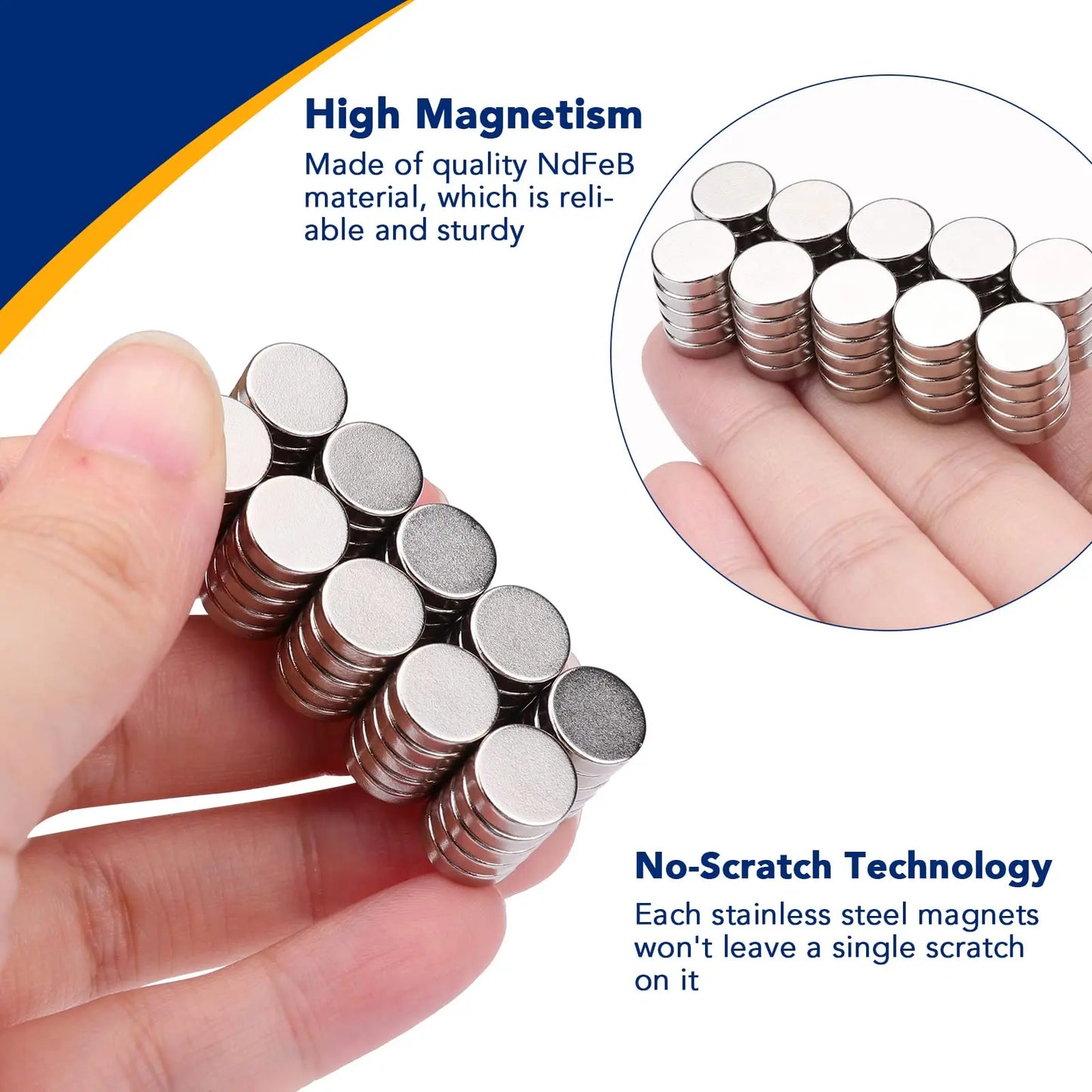 Super Strong Neodymium Disc Magnets Powerful Rare Earth Magnets for Fridge, DIY, Building, Scientific, Craft, and Office Magnets