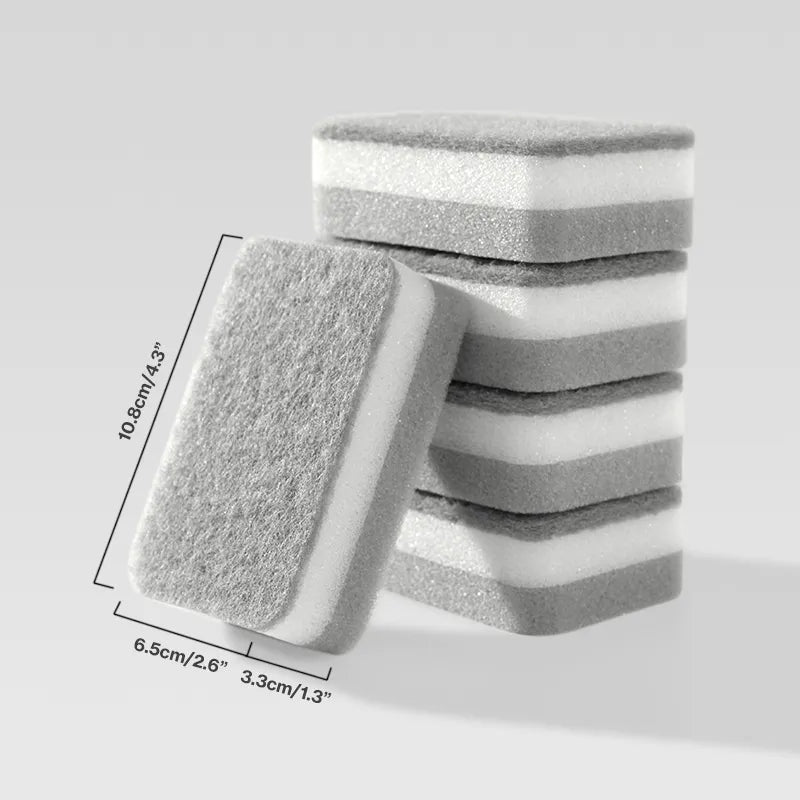 5/10/20pcs Double-sided Cleaning Sponges Pan Pot Dish-Washing Sponges Household Scouring Pad Kit Tools Kitchen Tableware Brush