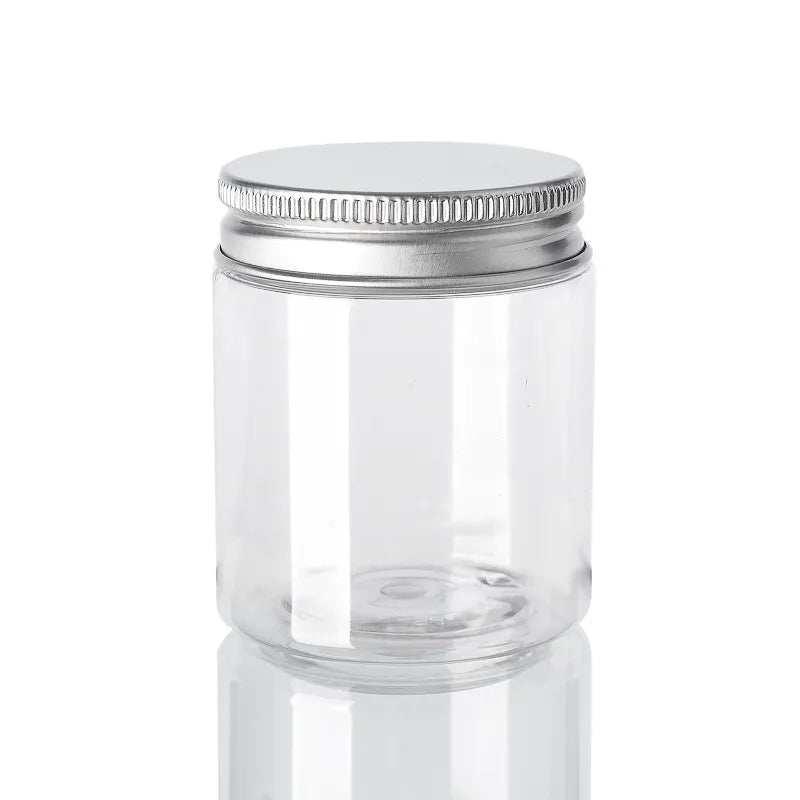 20Pcs 30/50/60/80/120/150ml Storage Jars With Lids Aluminum Round Canister Empty Plastic Cosmetic Jars Food Travel Bottle Pot