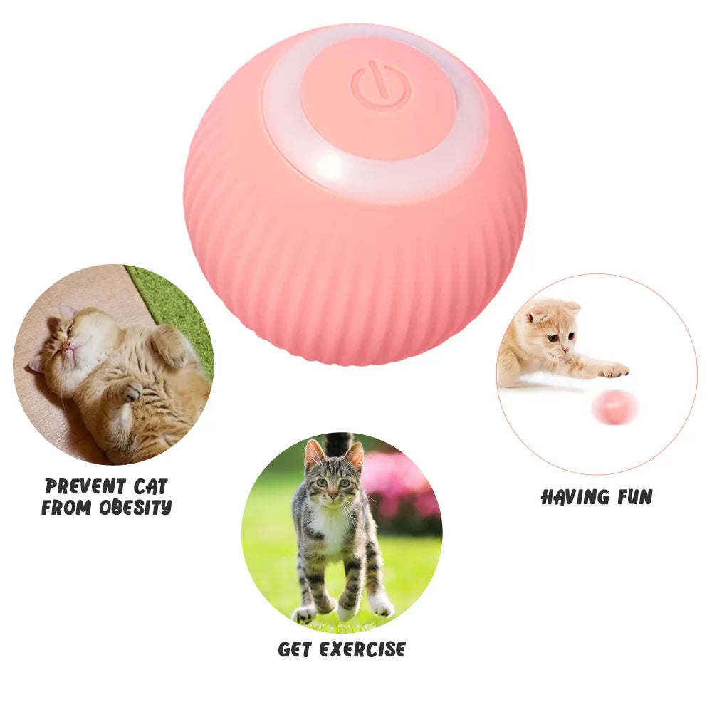 Jouets intelligents pour chat, boule roulante automatique, jouets électriques interactifs pour chats, entraînement, jouets pour chaton auto-mobiles pour jouer en intérieur