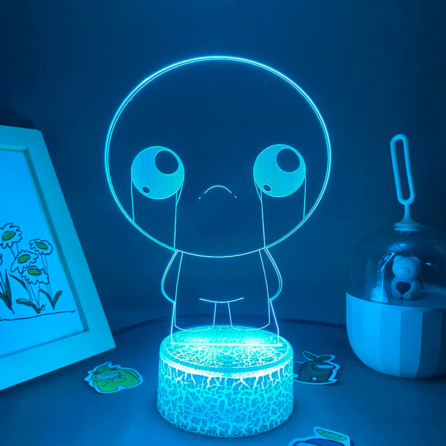 Juego popular The Binding of Isaac Rebirth, luz nocturna 3D Led neón, regalo de cumpleaños para novio, jugador, decoración de dormitorio infantil, lámpara de Lava Isaac