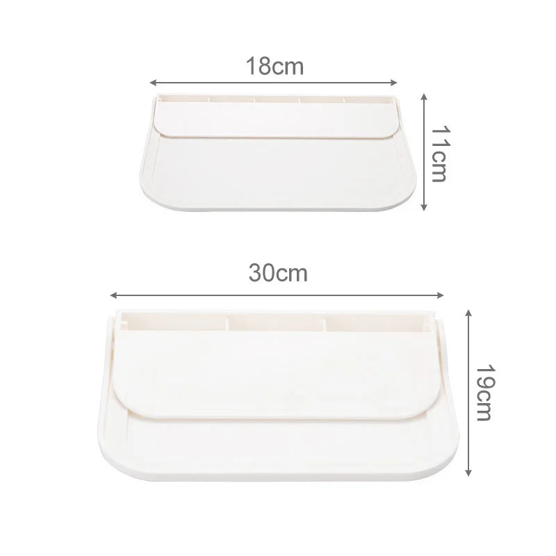 Estante plegable montado en la pared, estante de almacenamiento plegable para ahorrar espacio, soporte para teléfono sin perforaciones, bandeja de almacenamiento para enrutador Wifi, organizador de baño