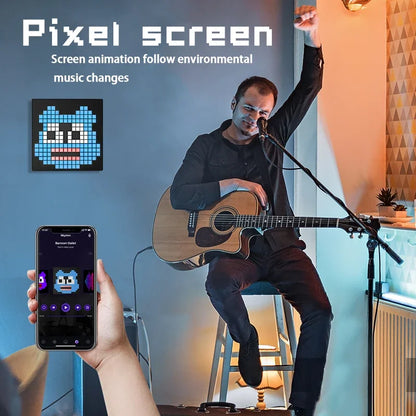 Écran LED intelligent avec affichage de pixels, veilleuse, contrôle par application, écran programmable, bricolage, texte, animation, cadre photo, pixel art, décoration d'intérieur, salle de jeux