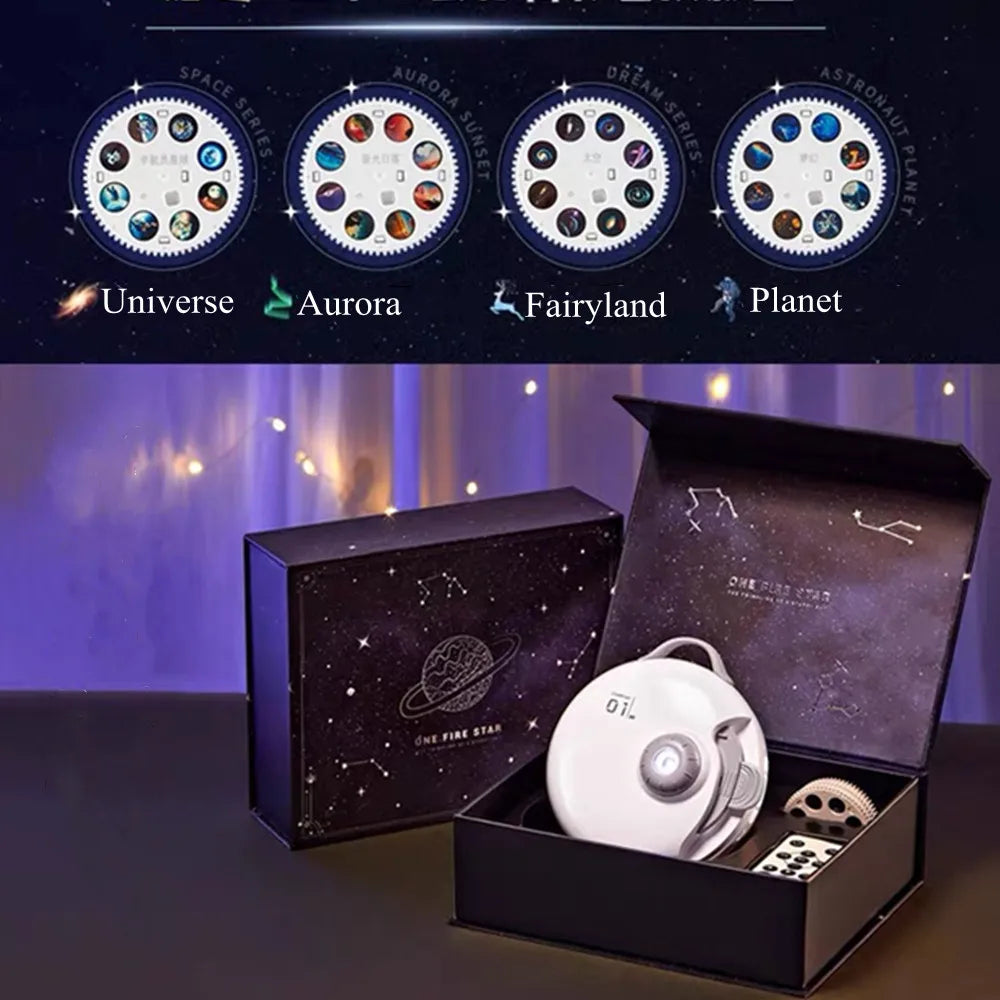 Projecteur d'étoiles LED 32 en 1, veilleuse de Projection de planétarium, galaxie, ciel étoilé, lampe pour enfants, Rechargeable par USB, décoration de chambre