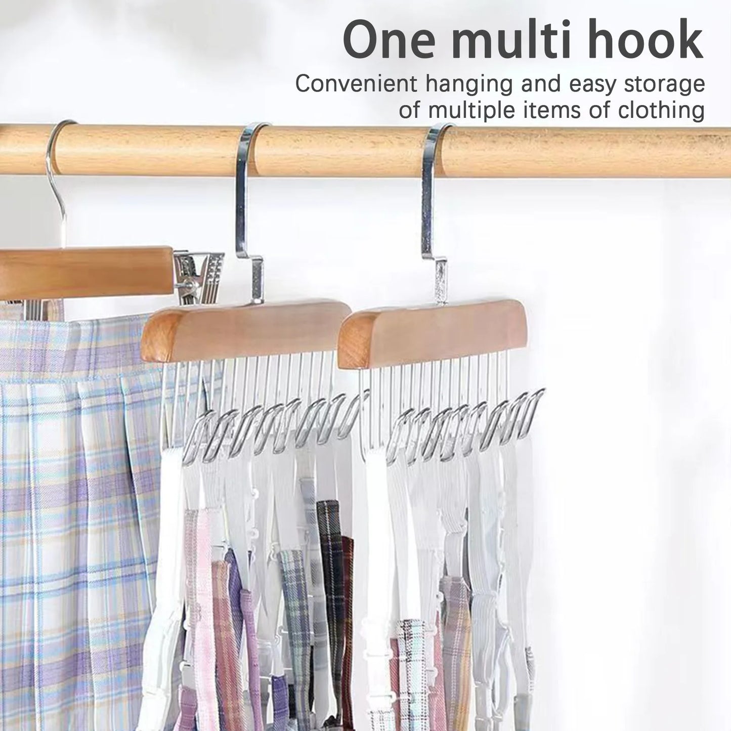 Multiple Hooks Women Storage Bra Hangers For Clothes Case Home Wardrobe Accessories Supplly Scarf Organizer Men Tie Belt Hangers