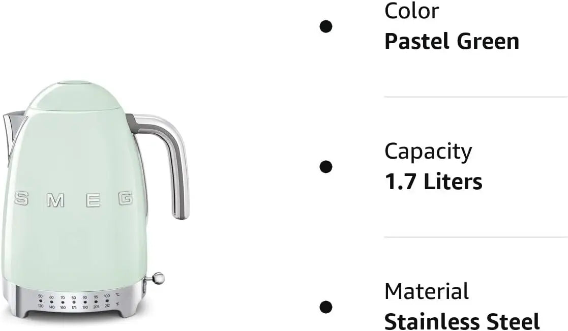 Smeg Variable Electric Kettle KFL04 SSUS, Polished Stainless Steel