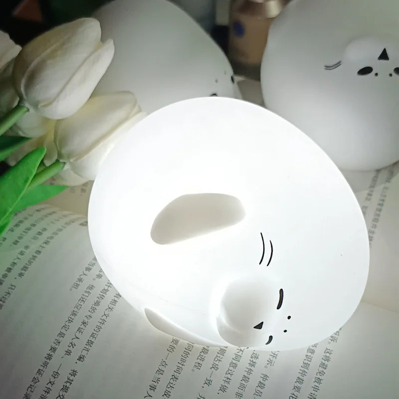 Mignon joint Silicone petite LED veilleuse chevet salon chambre Protection des yeux veilleuse cadeau de journée des enfants lumière Usb