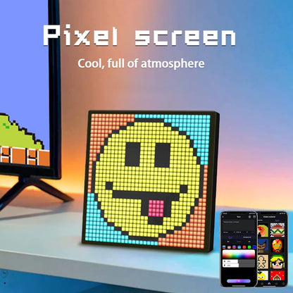 Smart LED Pixel Display Veilleuse APP Contrôle Programmable Écran DIY Texte Animation Photo Cadre Pixel Art Décor À La Maison Salle De Jeux